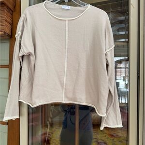 Suzy D Women's Cream Crew Neck Sweater